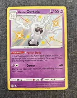 Pokemon Shining Fates: Shiny Vault Galarian Cursola Holofoil SV050/SV122 - Image 1