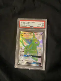 Espeon GX SV60/SV94 Full Art Shiny Hidden Fates Pokemon TCG PSA 10 - Image 1