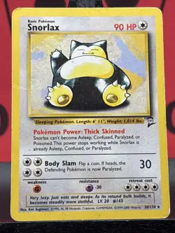 Snorlax 30/130 Base Set 2 WOTC Pokemon TCG Regular Rare 1999 LP - Image 3