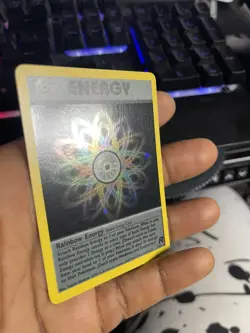 Rainbow Energy 17/82 Team Rocket Pokemon Card Holo Rare Lightly Played LP + - Image 5