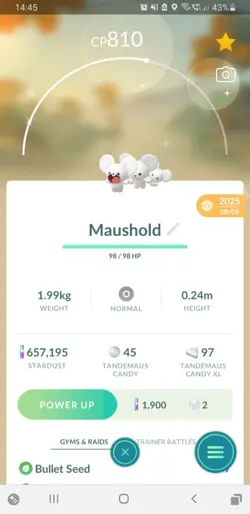 🐁Shiny Maushold (Schillernd Famieps) Three Family Pokemon GO🐁 Exchange or PTC - Image 1