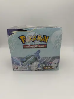 Chilling Reign Pokemon TCG Booster Box 36 Packs New Factory Sealed + Acrylic Box - Image 2