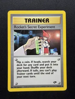 Pokemon Cards Rocket's Secret Experiment 120/132 Unlimited Gym Challenge WOTC LP - Image 1