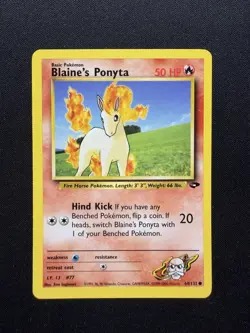 Pokemon TCG Blaine's Ponyta 64/132 Gym Challenge NM - Image 1