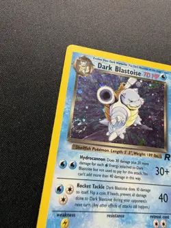Pokemon Cards Dark Blastoise 3/82 Unlimited Holo Team Rocket With Swirl - Image 2