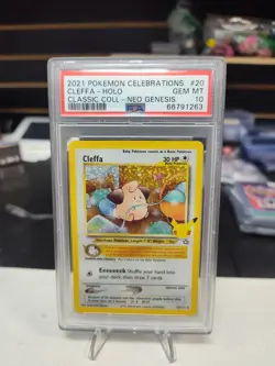 2021 POKEMON CELEBRATIONS CLASSIC COLLECTION #20 CLEFFA-HOLO PSA 10 - Image 1
