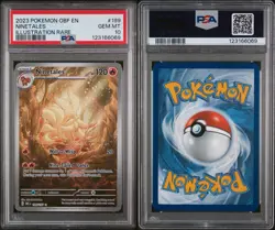 Pokemon Obsidian Flame Ninetales 199/197 Illustration Rare Holo Foil PSA 10 GEM - Image 3