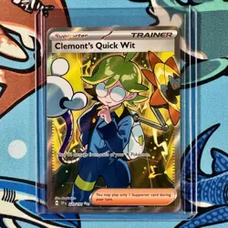Clemont's Quick Wit 229/191 Ultra Rare Pokemon Surging Sparks - SSP ENG - Image 1