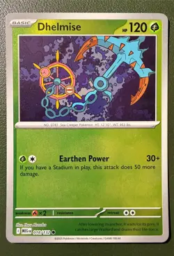 Pokemon TCG Dhelmise 18/132 Mega Evolution ME1 Reverse Holo NM - Image 1