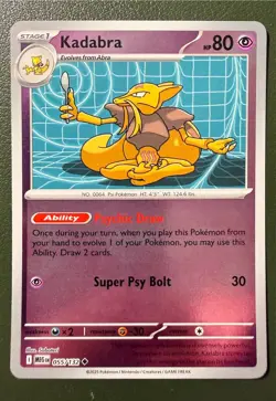 Pokemon TCG Kadabra 55/132 Mega Evolution ME1 Reverse Holo NM - Image 1