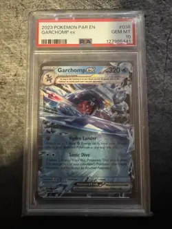 Pokemon Garchomp ex Holo Double Rare 038/182 SV04 Paradox Rift PSA 10 - Image 1