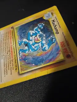 Pokemon TCG • Italian Machamp 8/102 - Base Set 1st Edition Holo • HP/Damaged - Image 2