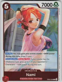 Foil Nami (006) EB03-006 Rare Extra Booster: One Piece Heroines Edition NM - Image 1