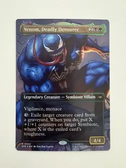 Venom Deadly Devourer Foil Borderless MTG Magic the Gathering Card NM Mint SPE - Image 1