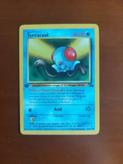 Tentacool 56/62 1st Edition Fossil Pokemon Card English TCG 1999 EXCELLENT - Image 1