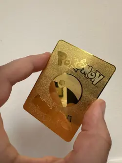 Pikachu V 190HP Gold Metal Card – Pokemon Style Fan Art Display Collectible - Image 5