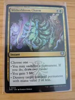 MTG Witherbloom Charm 0244 Secrets of Strixhaven M/NM Free UK P&P - Image 1