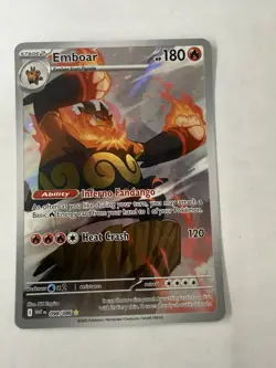 Pokemon TCG Emboar Full Art White Flare English Card 098/086 - Image 1