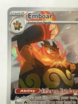 Pokemon TCG Emboar Full Art White Flare English Card 098/086 - Image 2