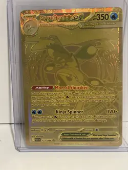 Mega Greninja EX 122/86 Gold Chaos Rising Mega Hyper Rare Pokemon Pack Fresh - Image 1