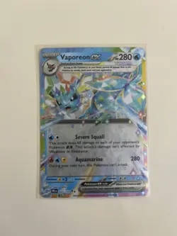 Pokemon TCG Vaporeon EX Double Rare Holo Card 23/131 Prismatic Evolutions - Image 1