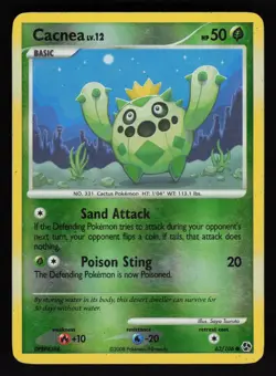 Cacnea 62/106 Common Great Encounters Pokemon Reverse Holo MP - Image 1