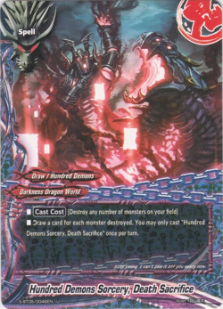 Future Card Buddyfight Hundred Demons Sorcery, Death Sacrifice S-BT05/0046EN U - Image 1