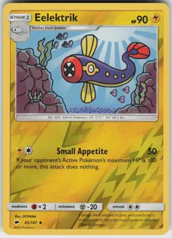 EELEKTRIK 45/147 BURNING SHADOWS POKEMON REVERSE HOLO UNCOMMON NM - Image 1