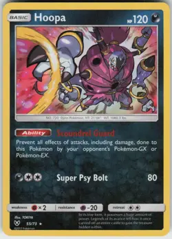 HOOPA 55/73 HOLO SHINING LEGENDS POKEMON RARE NM/M - Image 1