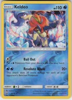 KELDEO 26/73 HOLO SHINING LEGENDS POKEMON REVERSE HOLO RARE NM - Image 1