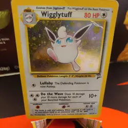 Pokemon TCG Wigglytuff 19/130 Jungle Holo Rare 1999 SWIRL English - Image 1