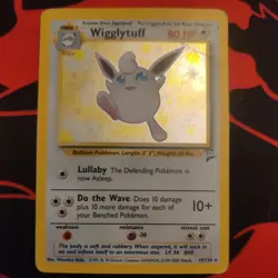 Pokemon TCG Wigglytuff 19/130 Jungle Holo Rare 1999 SWIRL English - Image 2