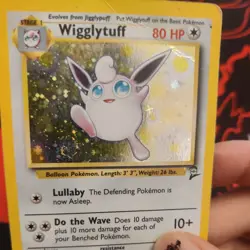 Pokemon TCG Wigglytuff 19/130 Jungle Holo Rare 1999 SWIRL English - Image 3