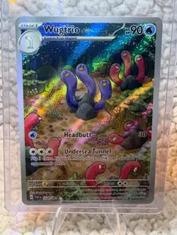 Pokemon TCG Wugtrio 224/091 Scarlet & Violet Paldean Fates IR Holo - Image 1
