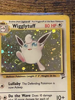 Pokemon TCG Wigglytuff 019/130 Base Set 2 Holo Rare 80 HP English 2000 - Image 2