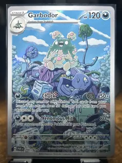 Pokemon Garbodor 204/182 Paradox Rift Full Art Holo Card Near Mint Condition - Image 1