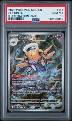 Pokemon Shedinja 144/132 Me01: Mega Evolution Holo PSA 10 - Image 1