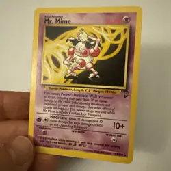 Mr. Mime 27/130 Near Mint Base Set 2 Rare Non Holo Vintage Pokemon TCG - Image 1