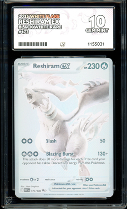 Reshiram EX 173/086 Pokemon White Flare Card ACE 10 - Image 1
