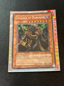 1996 Vintage YU-GI-OH Invader of Darkness Trading Card ATK/2900 DEF/2500 IOC-111 - Image 1