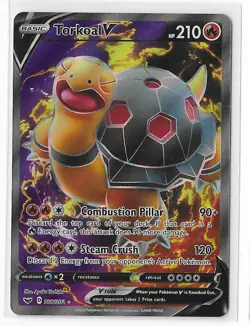 Torkoal V - 188/202 - Pokemon Sword & Shield Base Set Full Art Ultra Rare NM - Image 1