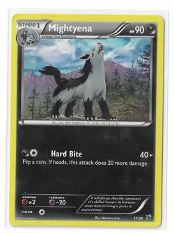 Mightyena 17/39 Kalos Starter Set XY Pokemon TCG Card LP - Image 1
