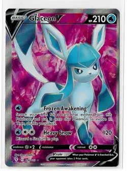 Glaceon V 174/203 Evolving Skies Sword & Shield Ultra Rare Pokemon TCG Card NM - Image 1
