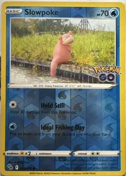 Slowpoke Reverse Holo Common Pokemon GO 019/078 Pokemon Near Mint - Image 1