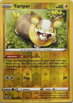 Yamper Reverse Holo Common Battle Styles 052/163 Pokemon Near Mint - Image 1