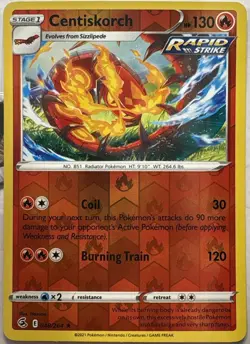 Centiskorch Reverse Holo Rare Fusion Strike 048/264 Pokemon Near Mint - Image 1