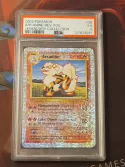 Pokemon Arcanine Legendary Coll. Reverse Holo #36 PSA 5 - Image 1