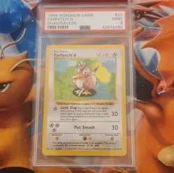 WOTC Pokemon PSA 9 1999 Base Set Shadowless Farfetch'd 027/102 English Regular - Image 1