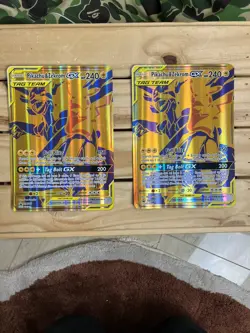 JUMBO Oversized Pikachu & Zekrom GX Tag Team Gold Promo FOIL SM248 Pokemon (2) - Image 1