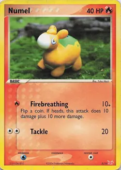 Numel - (Artist Yuka Morii) 5/10 2004 EX Trainer Kit Latias Pokemon DMG - Image 1
